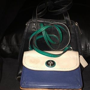 (2) COACH and BASS MINI CROSSBODY HANDBAGS